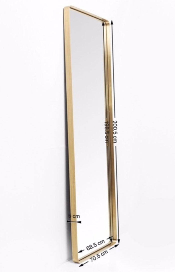 Kare Design Curve Spiegel 70 X 200 Cm - Messing