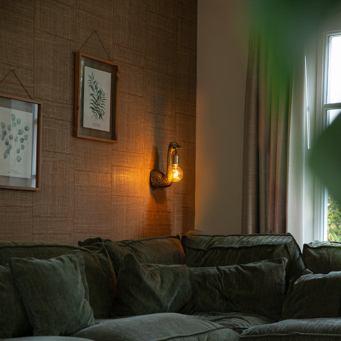 QAZQA Vintage wandlamp messing - Animal Camel bird