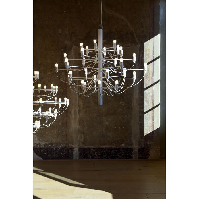 2097|50 by Gino Sarfatti kroonluchter Ø100 transparant messing