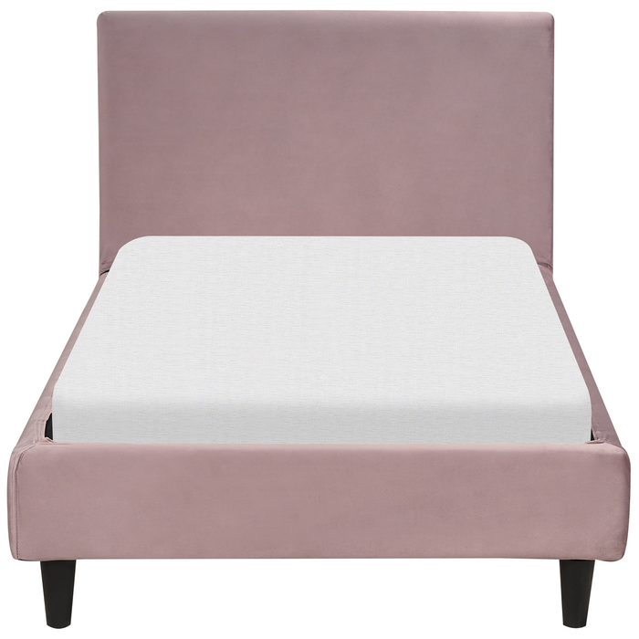 Beliani - FITOU - Bekleding bed - Roze - 90 x 200 cm - Fluweel