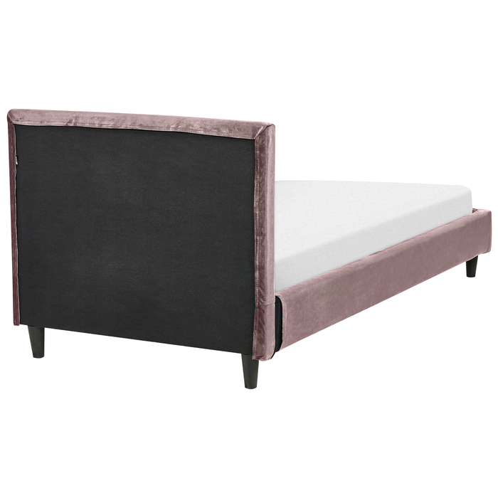 Beliani - FITOU - Bekleding bed - Roze - 90 x 200 cm - Fluweel
