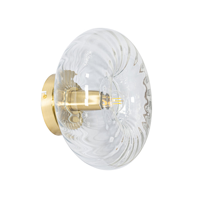 QAZQA Art Deco wandlamp goud met glas - Ayesha