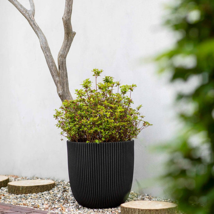 Capi Europe Bloempot bol Groove NL - 43x41 - Ivoor