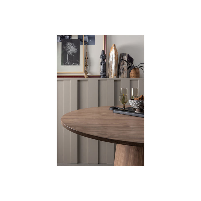 WOOOD Maan Eettafel - MDF - Walnoot - 75x120x120