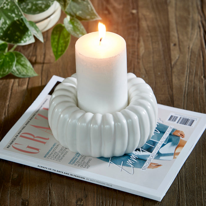 Rivièra Maison - Elegante Kaarshouder in Wit Keramiek van 6 cm Hoogte