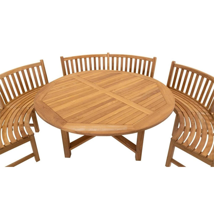 Lesli Living - Teak tafel ø180x75cm