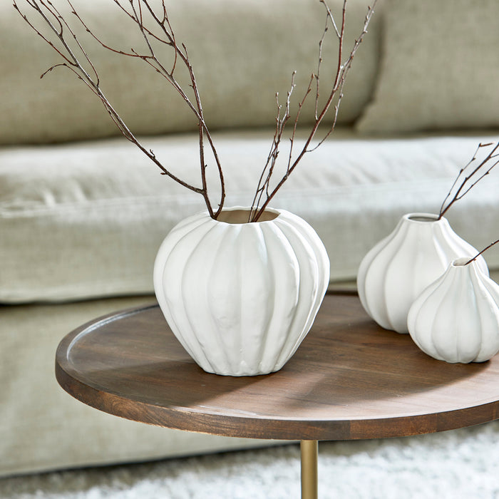 Riviera Maison Vaas Wit - Botanic Whisper - Aardewerk (ØxH) 18.5x16.5