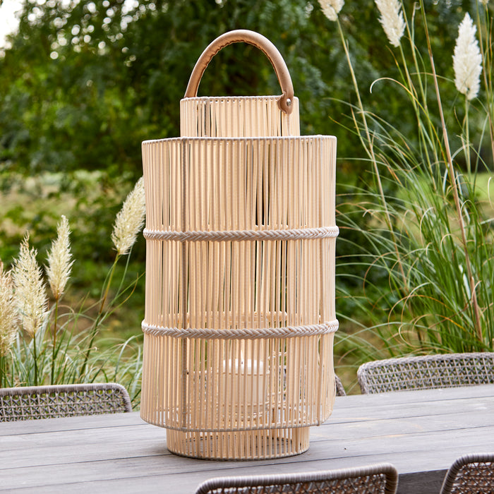 Riviera Maison Lantaarn Wit - Bartolome Outdoor - Kunststof, glas