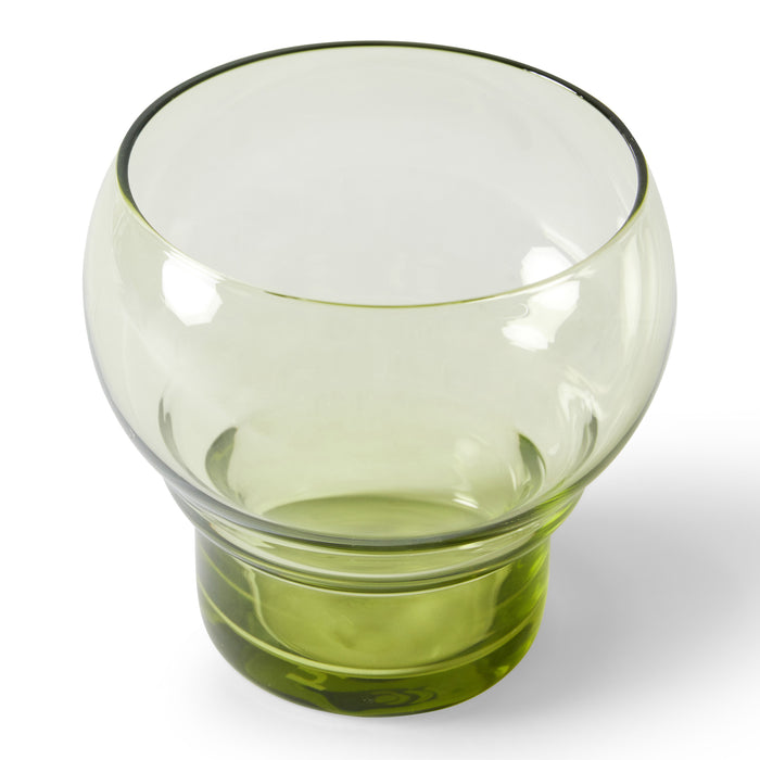 HKliving 70's Glassware Bulb Glas 0,24 L - Set van 4 - Mint Green