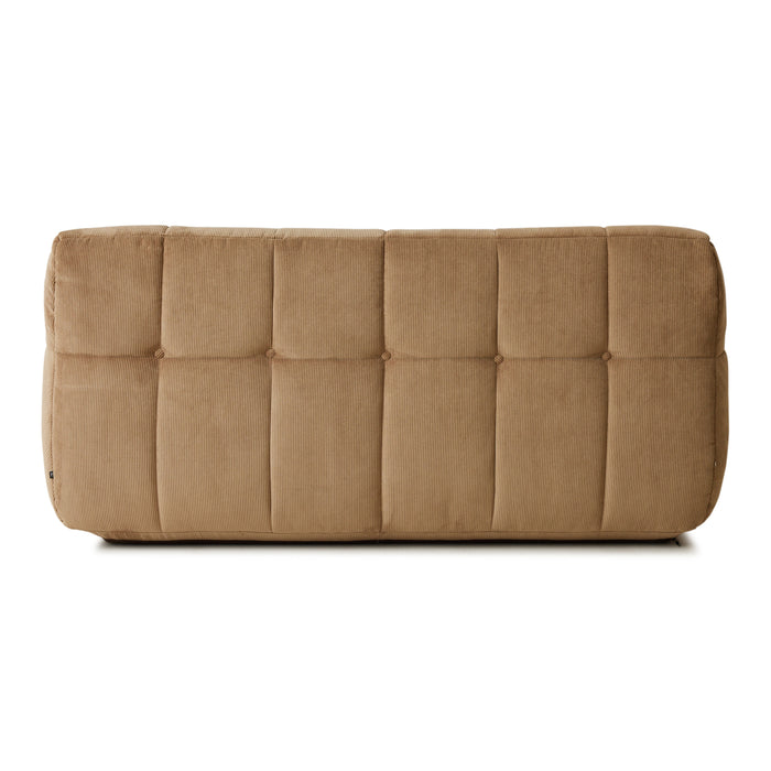 HKliving Lazy Lounge 2-zitsbank - Rib - Bruin