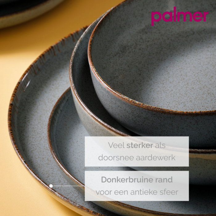 Palmer Schaal Antigo 15 cm 47 cl Blauw Porselein 2 stuks