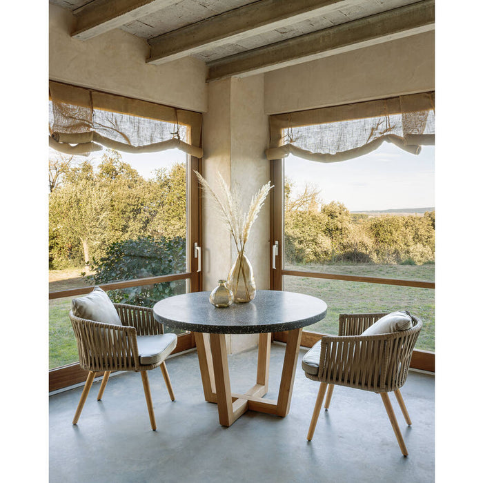 Kave Home - Brenna medium glazen vaas bruin 100% gerecycled