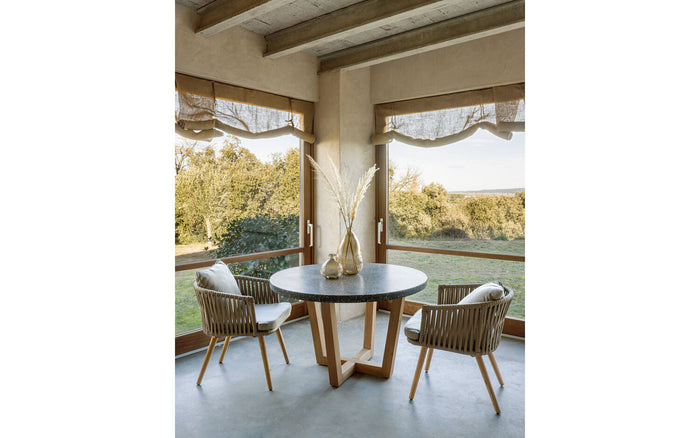 Kave Home - Brenna medium glazen vaas bruin 100% gerecycled