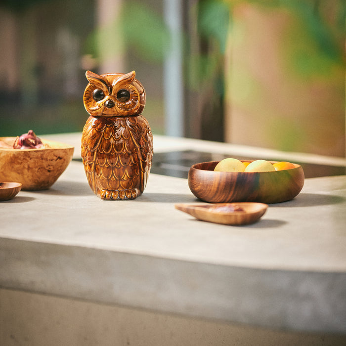 HKliving Ceramic Voorraadpot - Owl
