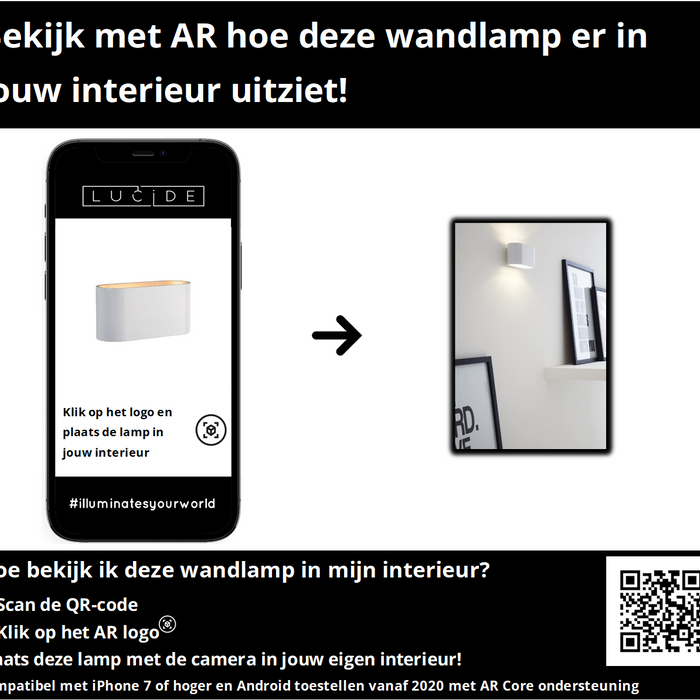 Lucide XERA Wandlamp - Wit
