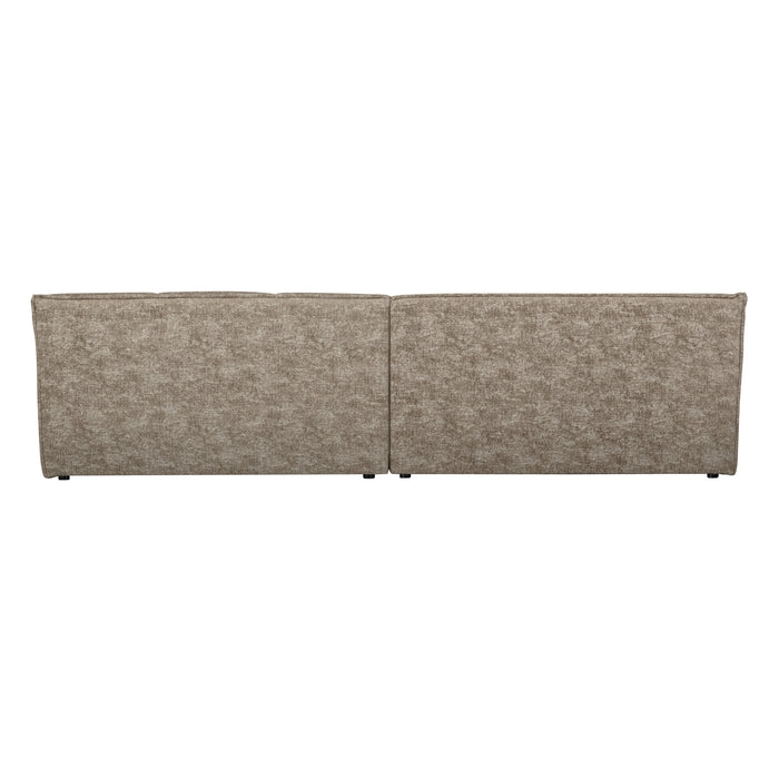 WOOOD Timor 4-Zits Bank - Polyester - Naturel Melange - 81x297x92