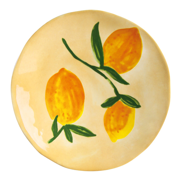 &k amsterdam Lemon Full Colour Bord Ø 16 cm - Set van 4