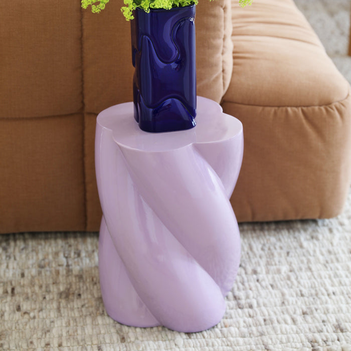 &k amsterdam Pillar Marshmallow Bijzettafel H 40 cm - Lila