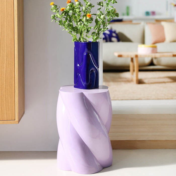 &k amsterdam Pillar Marshmallow Bijzettafel H 40 cm - Lila