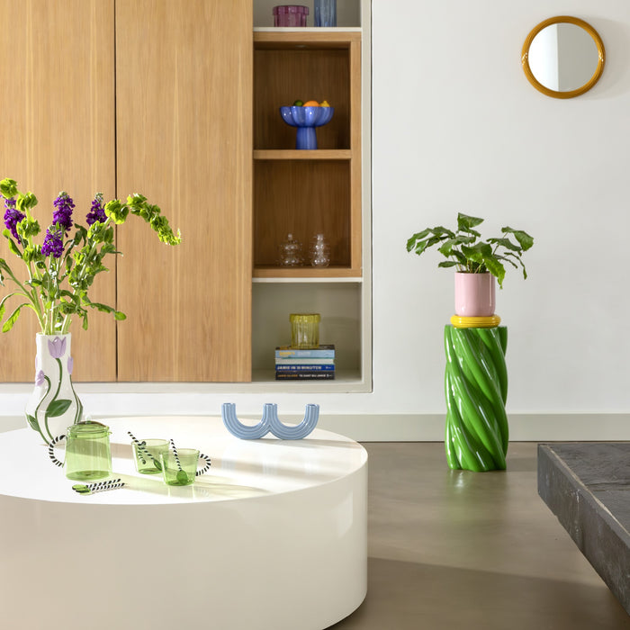 &k amsterdam Pillar Marshmallow Bijzettafel H 55 cm - Groen