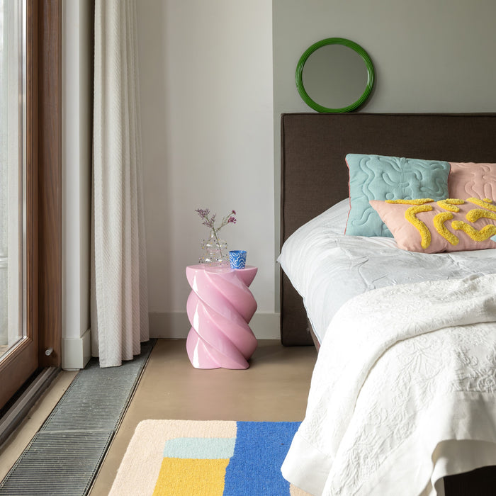 &k amsterdam Pillar Marshmallow Bijzettafel H 40 cm - Candy Pink