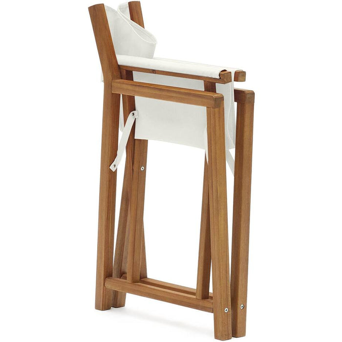 Kave Home - Thianna opvouwbare tuinstoel in beige met massief