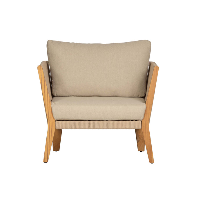 WOOOD San Remo Loungestoelen - Teak - Zand - 70x88x96