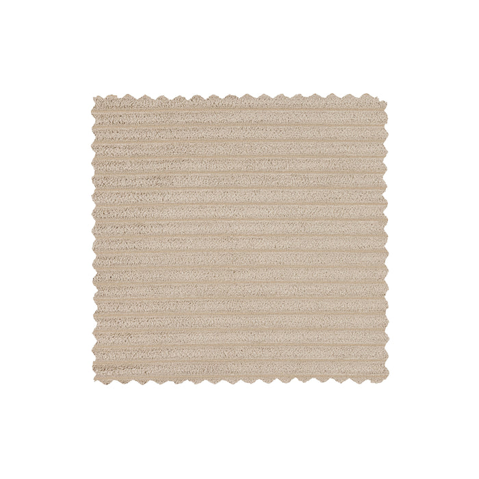 WOOOD Bean Hoekbank met Chaise Longue Rechts - Rib - Travertin