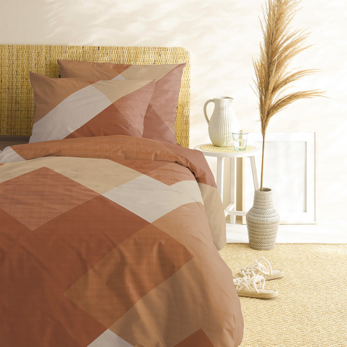 Cinderella Rexa - Dekbedovertrek - Katoen - 140x200|220 cm - Terra