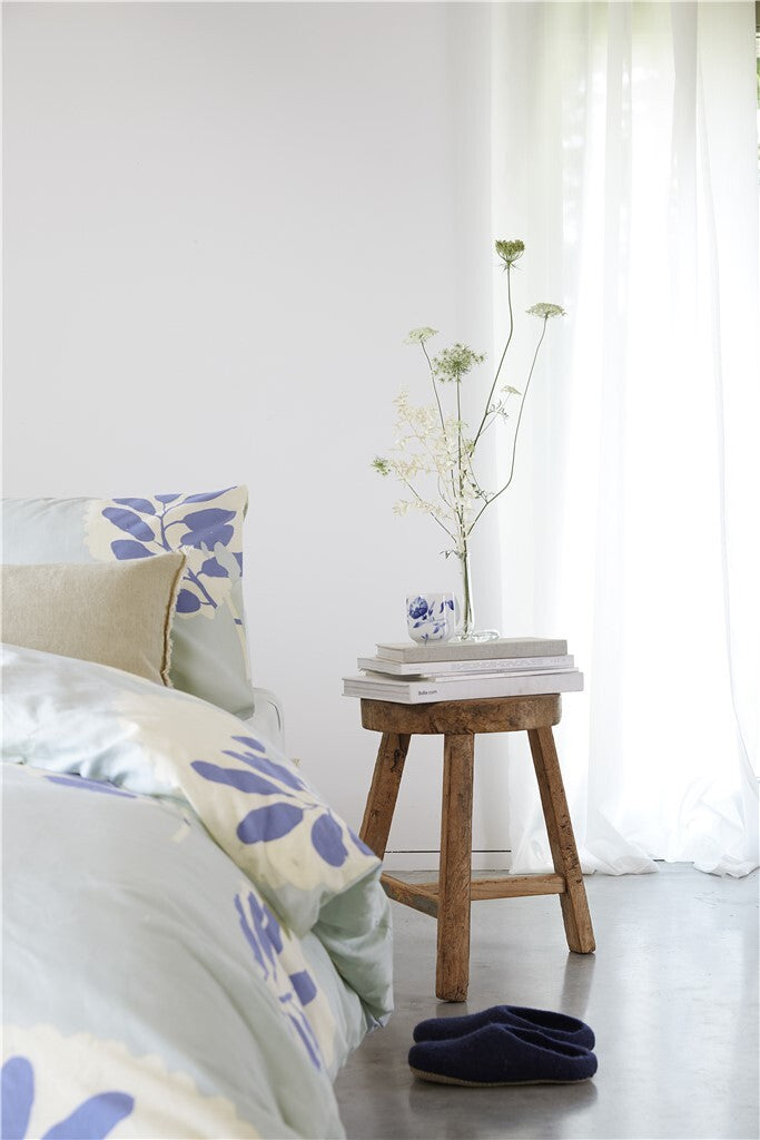 Walra - Dekbedovertrek Remade Romantic Leaves - 200x220 - Blauw