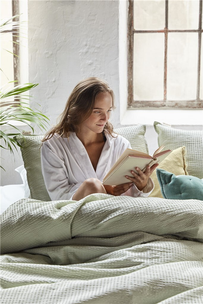 Walra - Dekbedovertrek Basic & Tough - 200x220 - Theegroen