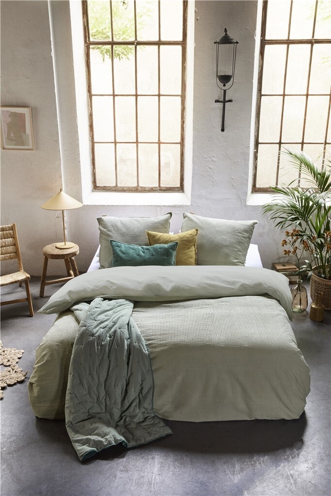 Walra - Dekbedovertrek Basic & Tough - 200x220 - Theegroen