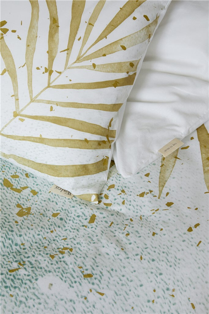 Walra - Dekbedovertrek Painted Nature - 240x220 - Groen | Goud