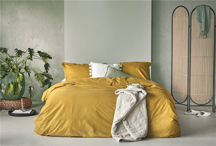 Walra - Dekbedovertrek Forever Cotton - 200x220 - Honing Mosterd
