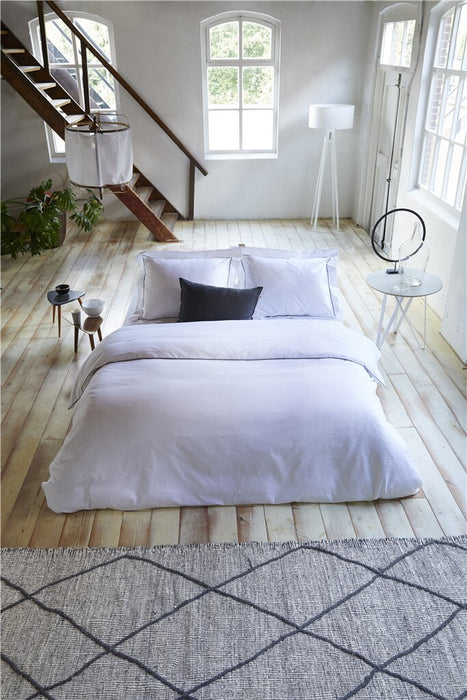 Walra - Dekbedovertrek Subtile Stripe - 240x220 - Wit | Antraciet