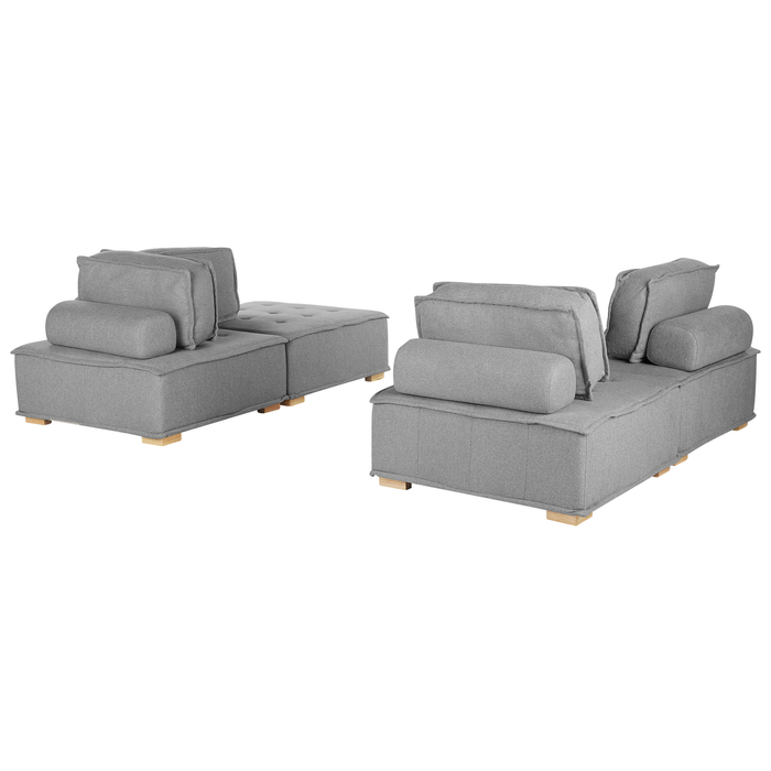 Beliani - TIBRO - Modulaire sofa - Grijs - Polyester