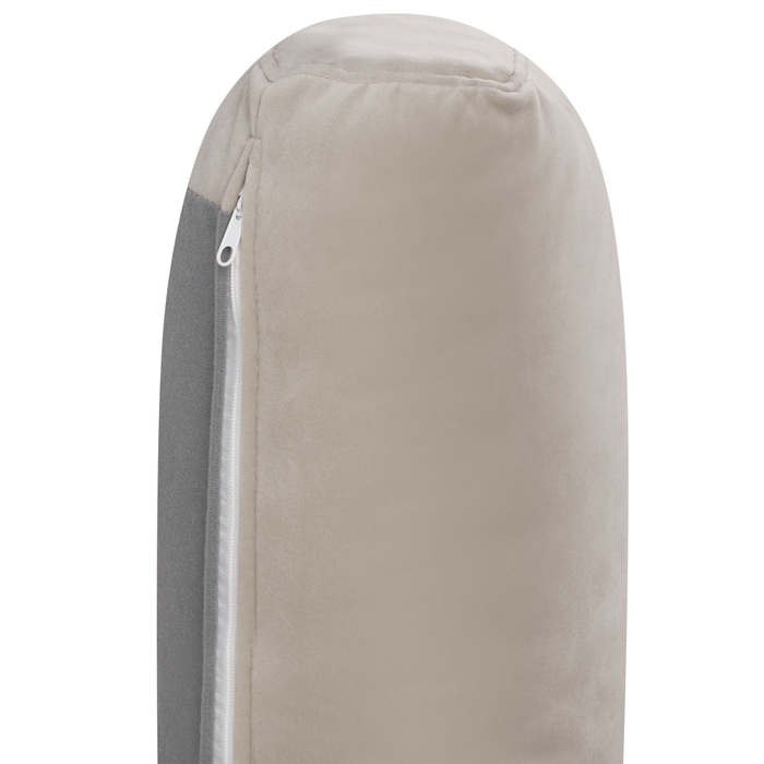 Beliani - MAUNU - Driezitsbank - Taupe - Fluweel