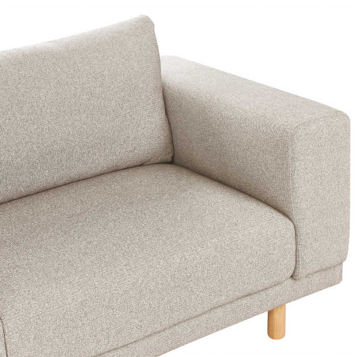 Beliani - NIVALA - Driezitsbank - Lichtbeige - Polyester