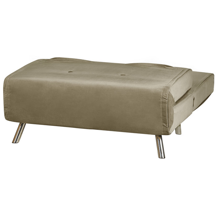 Beliani - FARRIS - Slaapbank 1-zits - Olijfgroen - Fluweel
