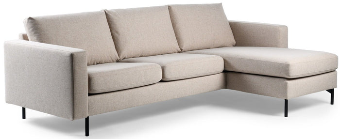 Lions Design Moulin Beige 3-zits Bank + Chaise Longue Rechts|Links