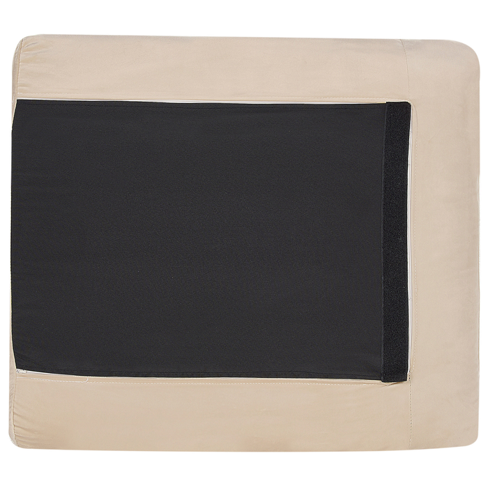 Beliani - VINTERBRO - Hoekbank - Beige - Rechtszijdig - Fluweel