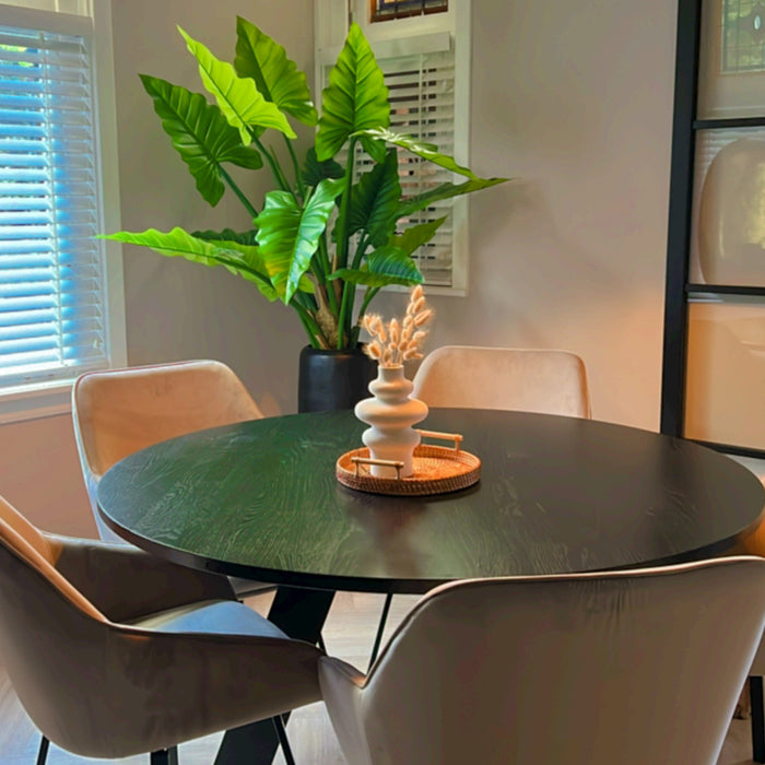 QUVIO Vaas - Keramisch - 21 cm - Beige