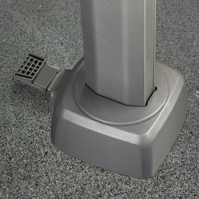 LUX outdoor living Milano zweefparasol Ø3,5 antraciet + parasolvoet