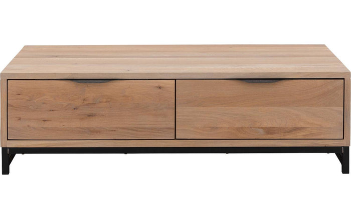 Goossens Salontafel Max in Eiken olie geborsteld grijs