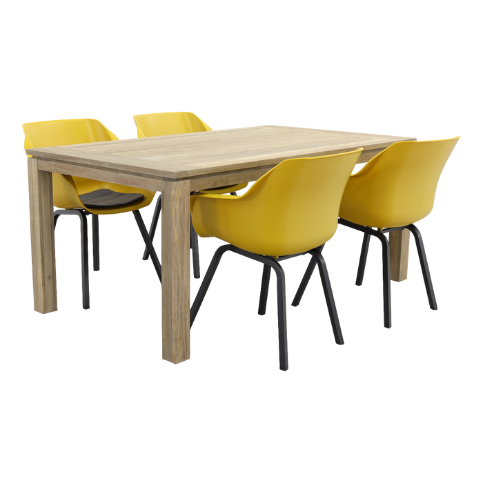 Hartman Sophie Element geel|Rome grey 170 cm. tuinset - 5-delig