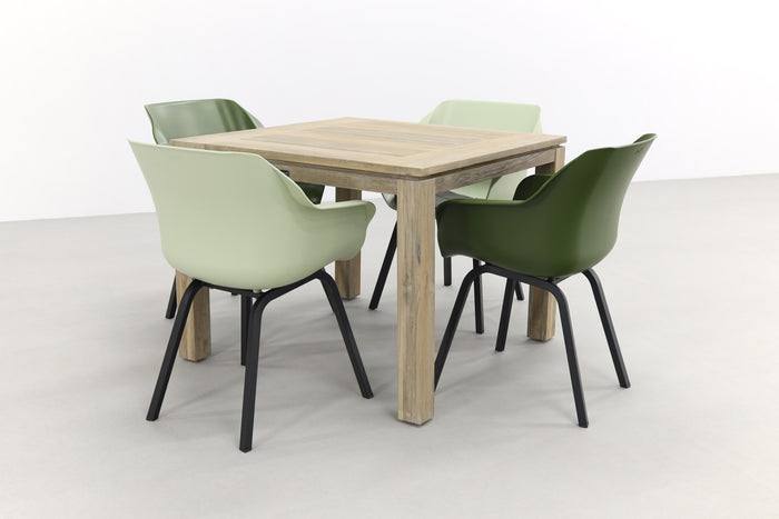 Hartman Sophie tuinstoel Moss & french|Rome grey 100 cm. - 5-delig