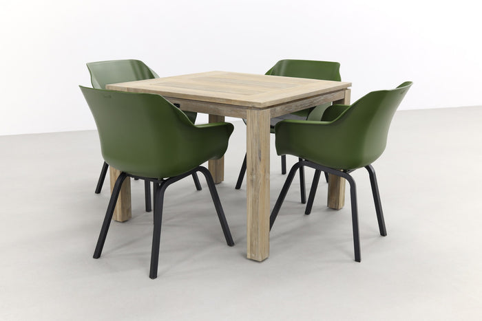 Hartman Sophie tuinstoel Moss Green|Rome grey 100 cm. - 5-delig