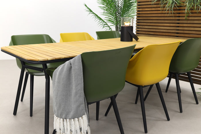 Hartman Sophie Studio Green&Yellow|Bella 220x95 cm. - 7-delige tuinset