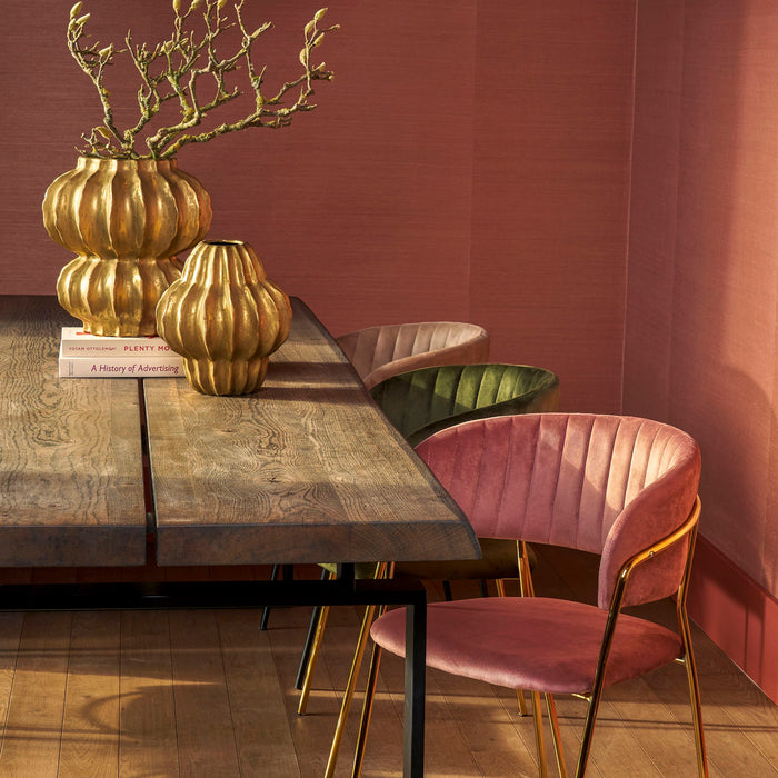 Mica Decorations Altea Vaas - H28 x Ø24,5 cm - Keramiek - Goud