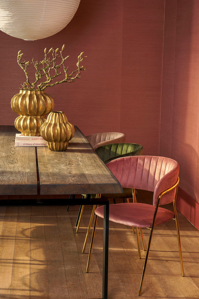 Mica Decorations Altea Vaas - H28 x Ø24,5 cm - Keramiek - Goud